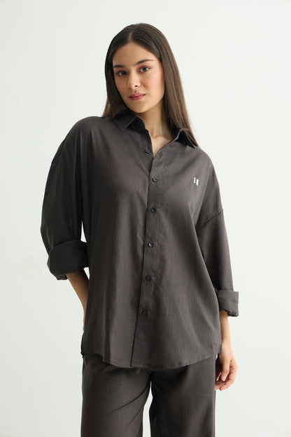 Charcoal Linen Shirt