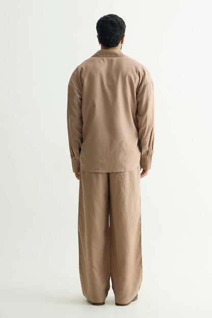 Mocha Brown Linen Shirt