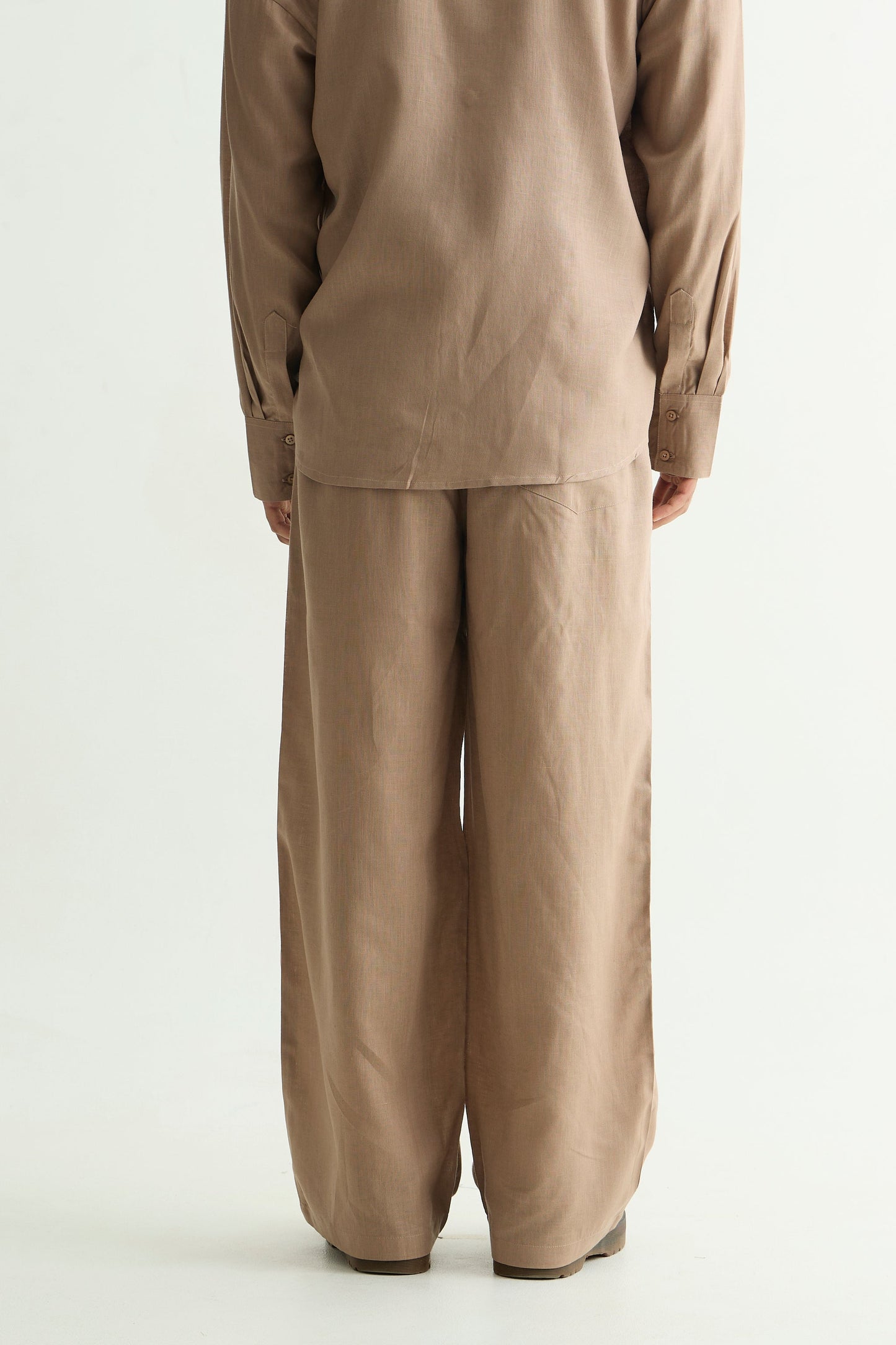 Mocha Brown Linen Pant