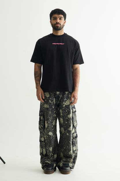 Black Hypo Denim Cargo
