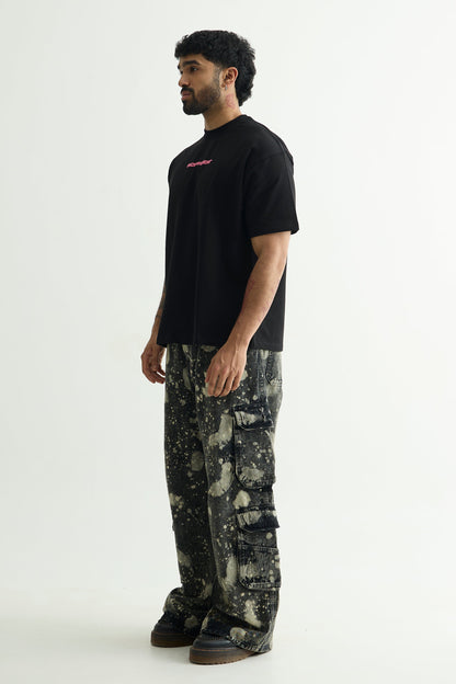Black Hypo Denim Cargo