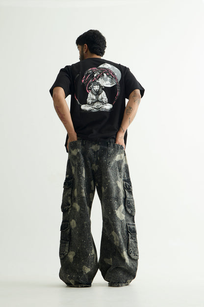 Black Hypo Denim Cargo