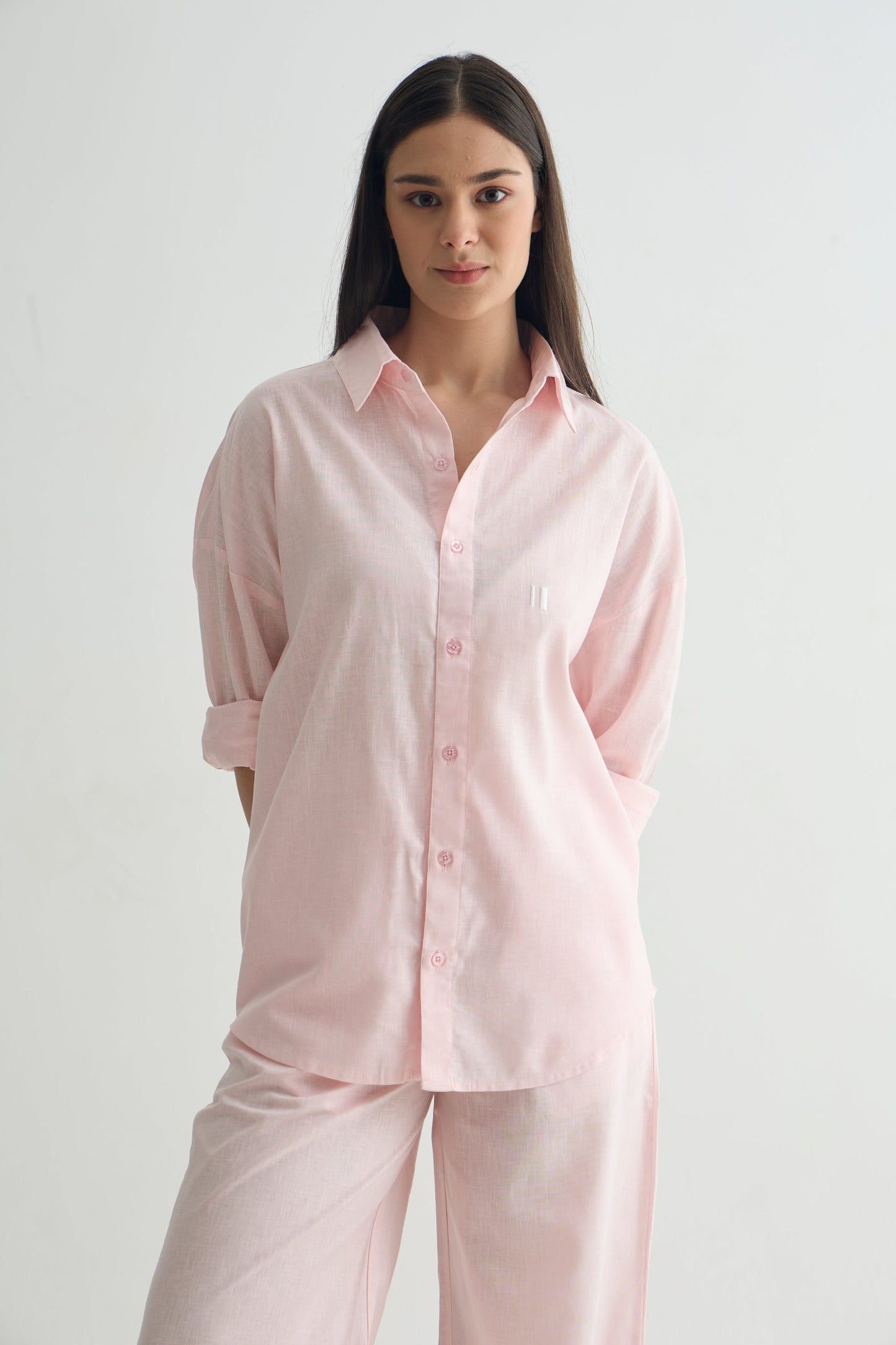 Chapter2Drip Baby Pink linen shirt