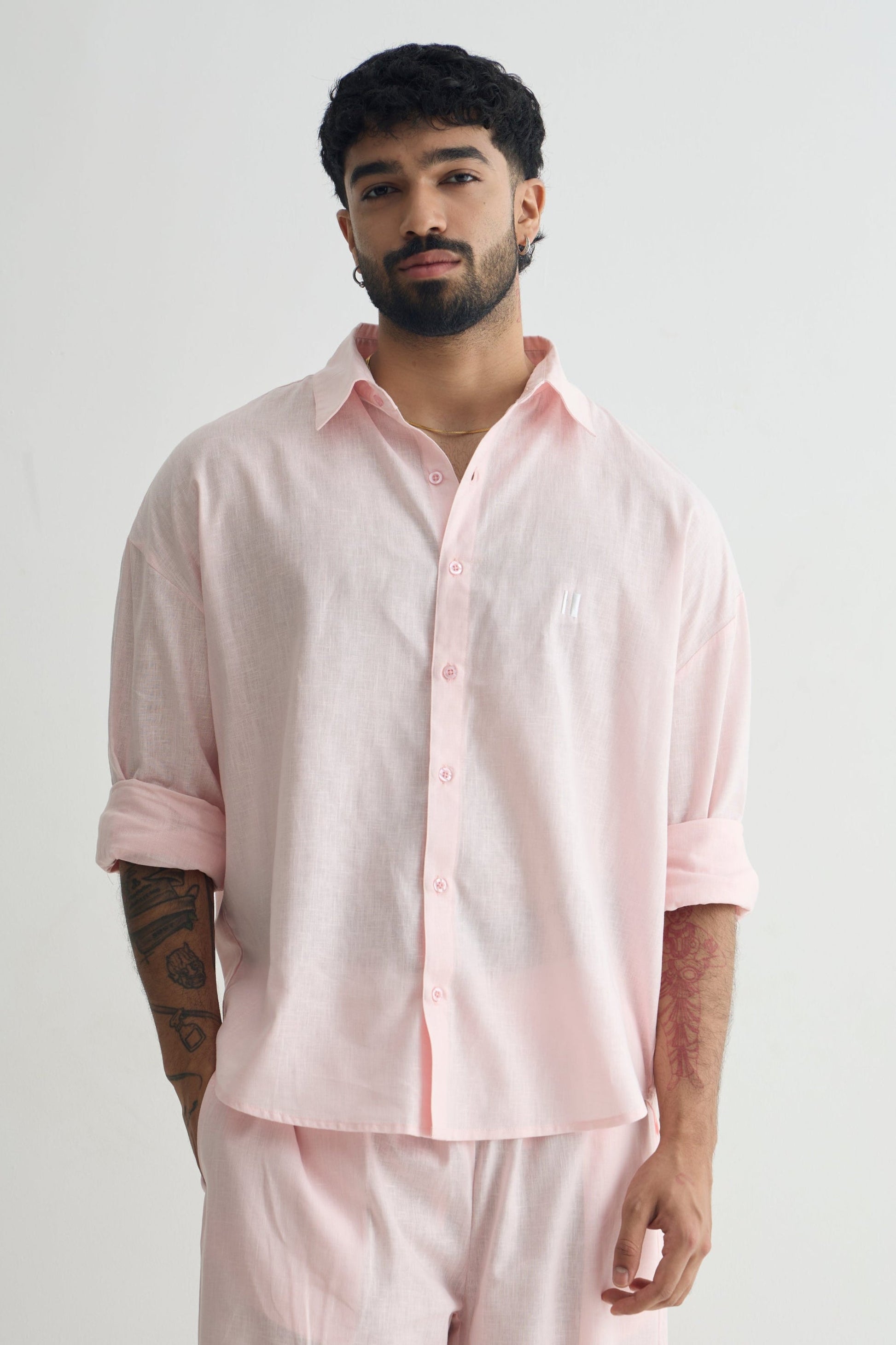 Chapter2Drip Baby Pink linen shirt â€” view 2