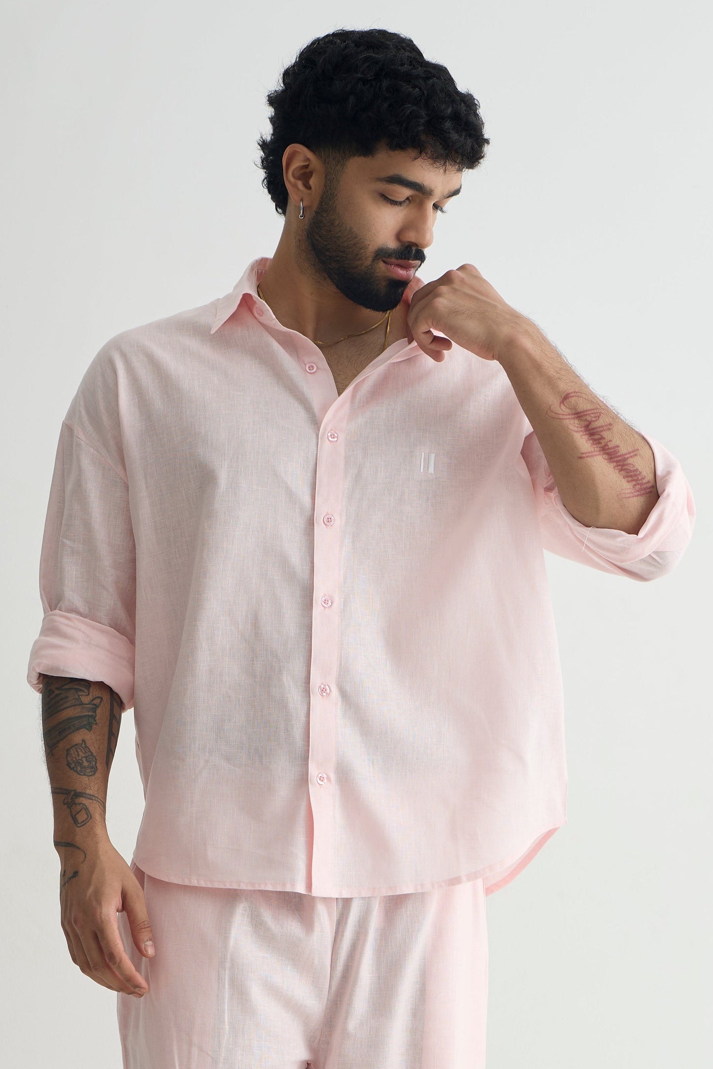 Baby Pink Linen Shirt