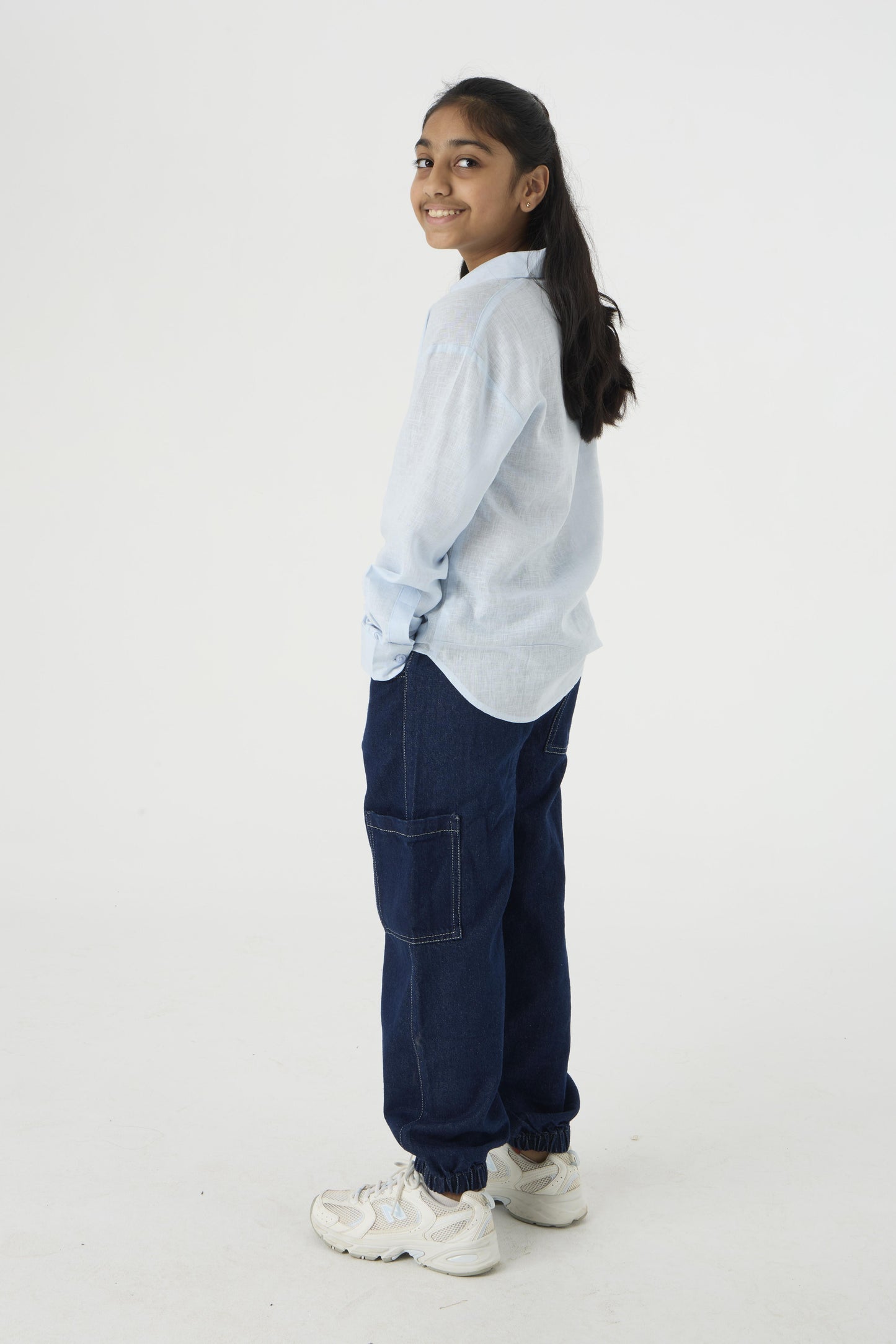 Chapter2Drip Light Blue linen shirt (Jr) â€” view 4