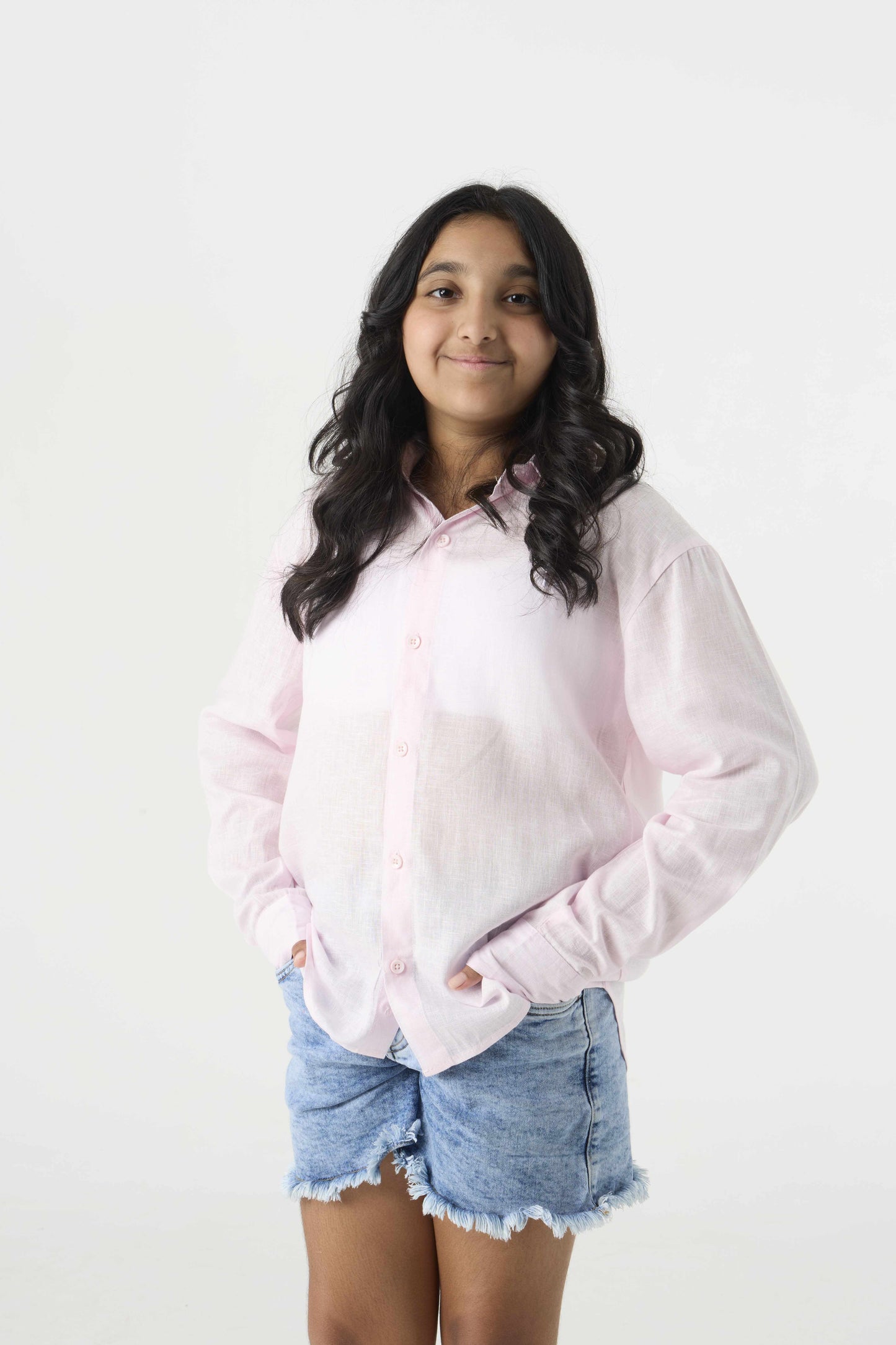 Chapter2Drip Baby Pink linen shirt (Jr) â€” view 4
