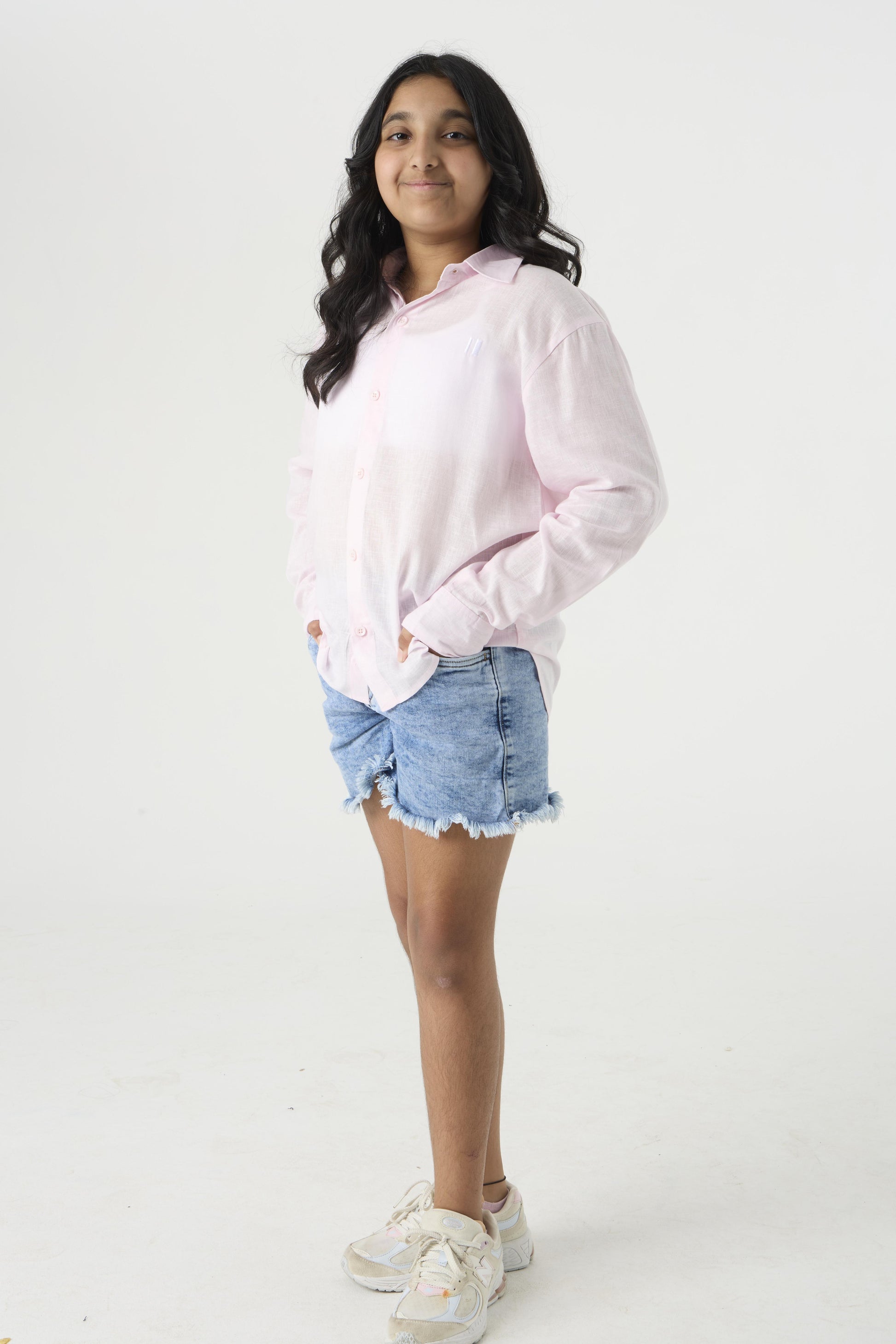 Chapter2Drip Baby Pink linen shirt (Jr) â€” view 3