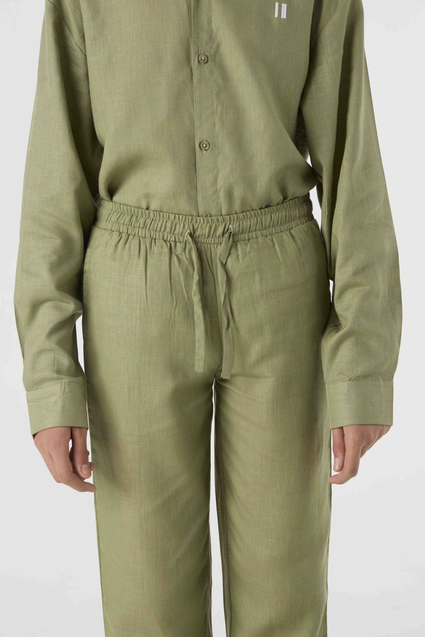 Chapter2Drip Olive linen pants (Jr) â€” view 5