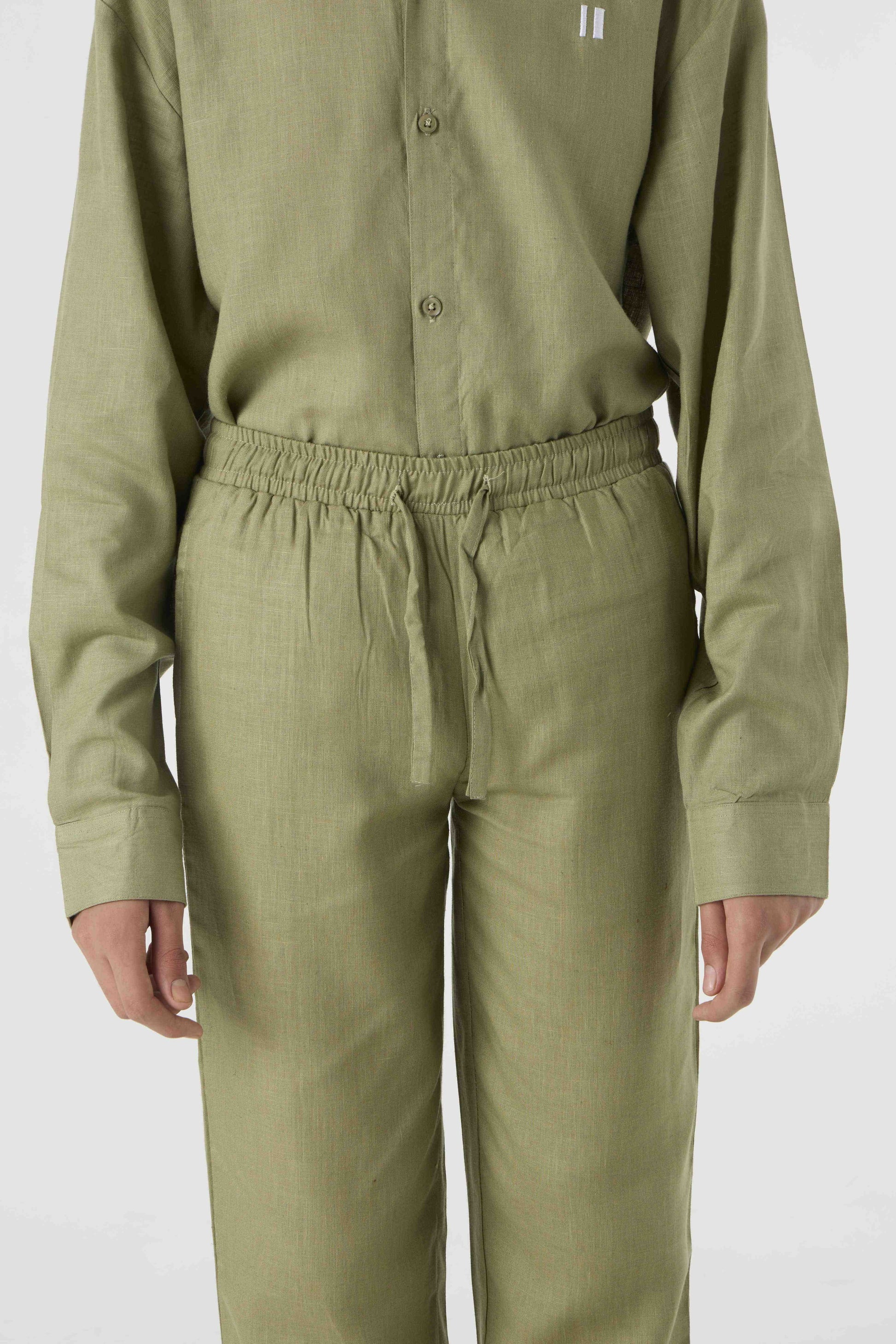 Chapter2Drip Olive linen pants (Jr) â€” view 5