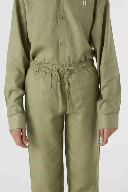 Chapter2Drip Olive linen pants (Jr) â€” view 5