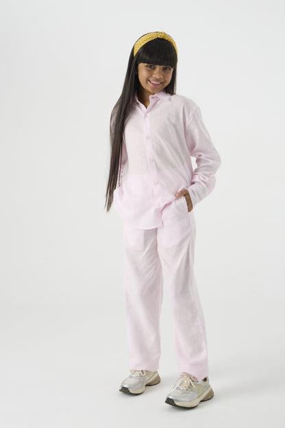 Chapter2Drip Baby Pink linen pants (Jr) â€” view 4