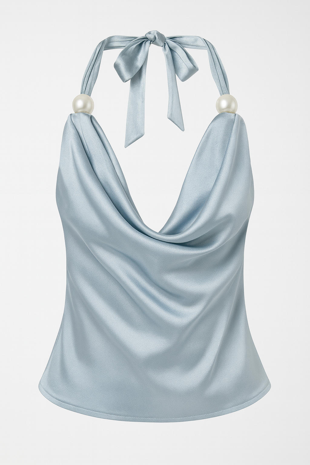 Blue Cowl Neck Top | The Clothing Factory at Broadway