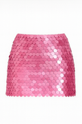 Pink Big Disc Mini Skirt | The Clothing Factory at Broadway