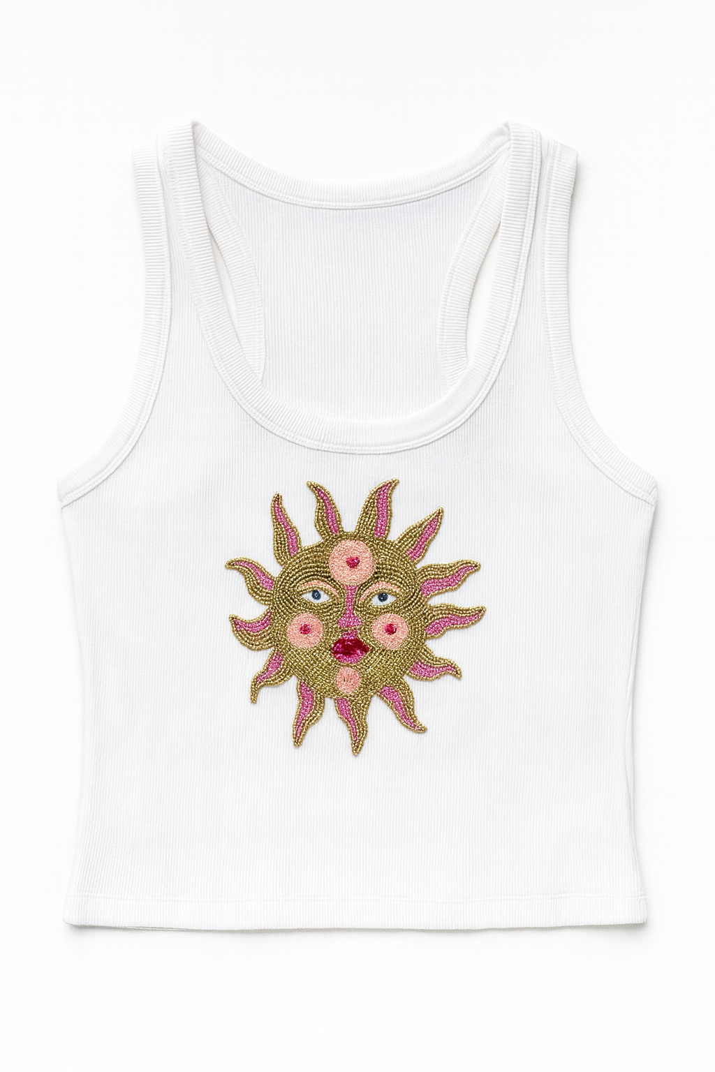 Sun Beaded Tank Top | The Clothing Factory at Broadway