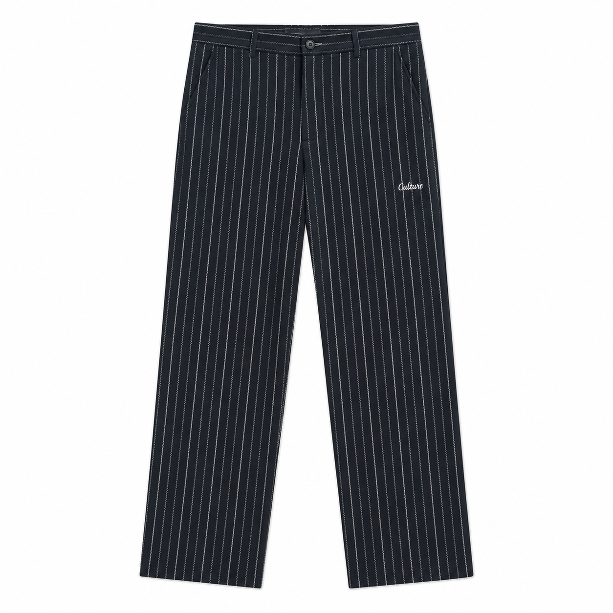 Summer Striped Pants - Navy Blue