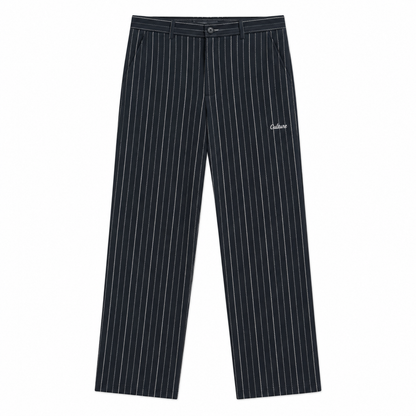 Summer Striped Pants - Navy Blue