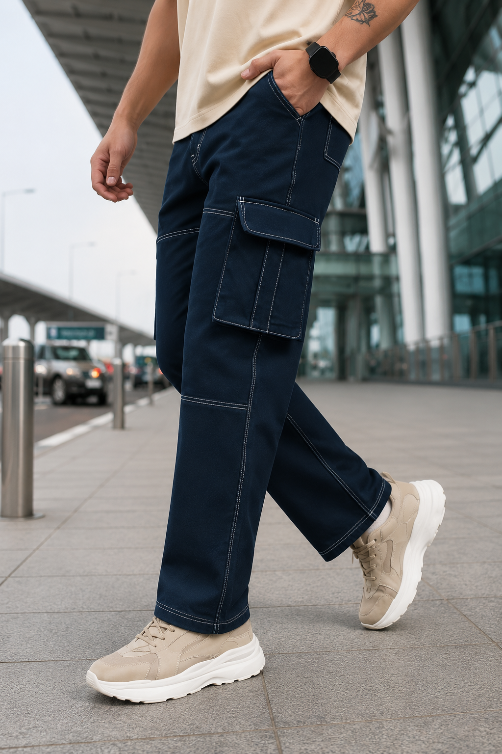 Men's Straight Fit Cargo Pants