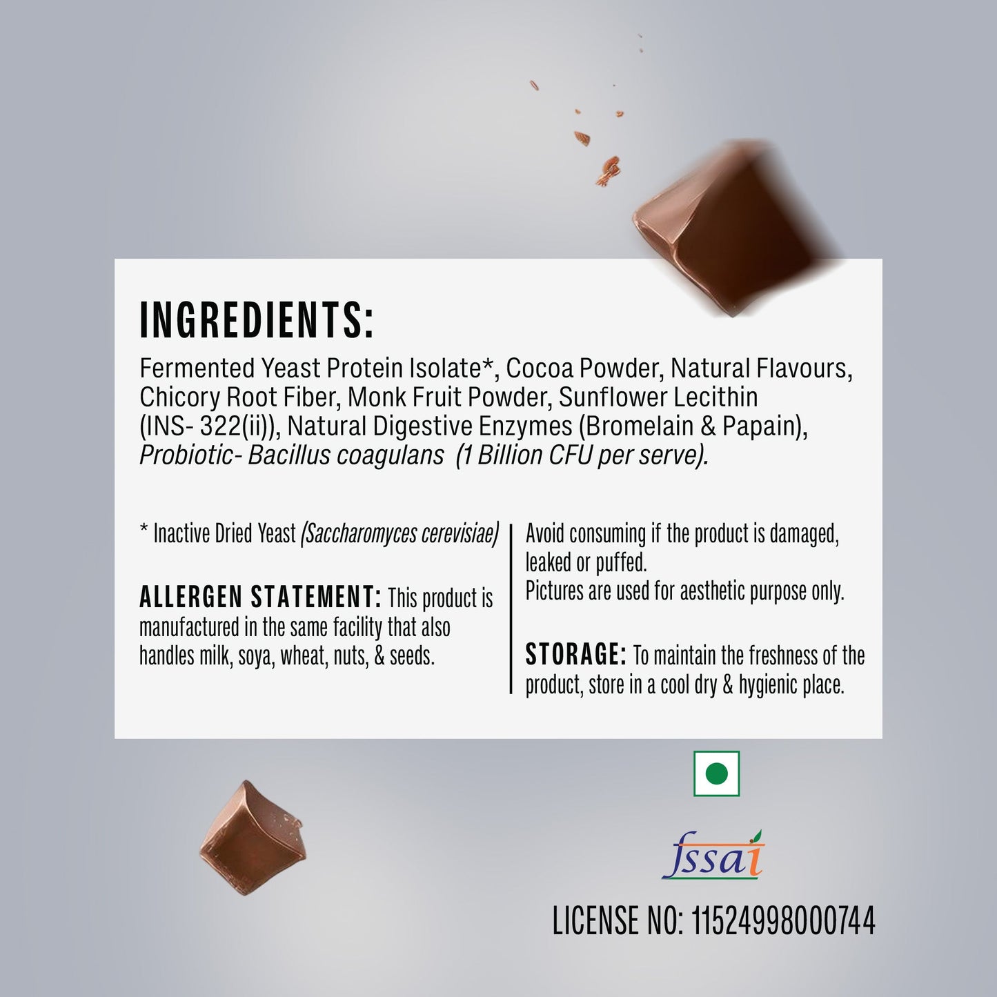 Chocolate Fermented Yeast Protein - 1Kg Jar