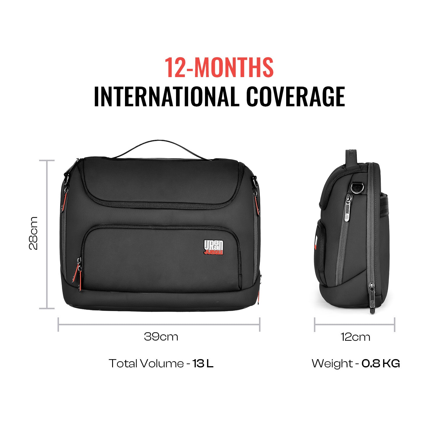 City stride Satchel -Black-Cabin | Urban Jungle at Broadway