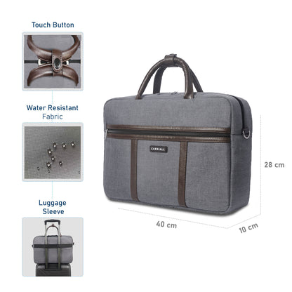 Carriall CLARO Laptop Messenger Bag (Grey)