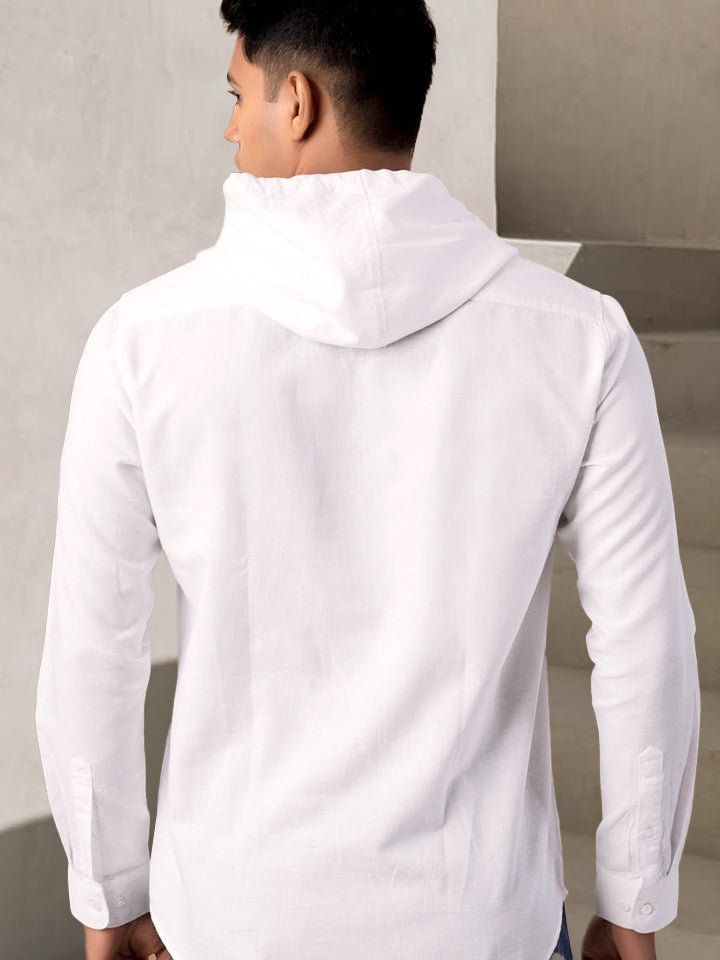 Cocoon Linen Hooded Shirt