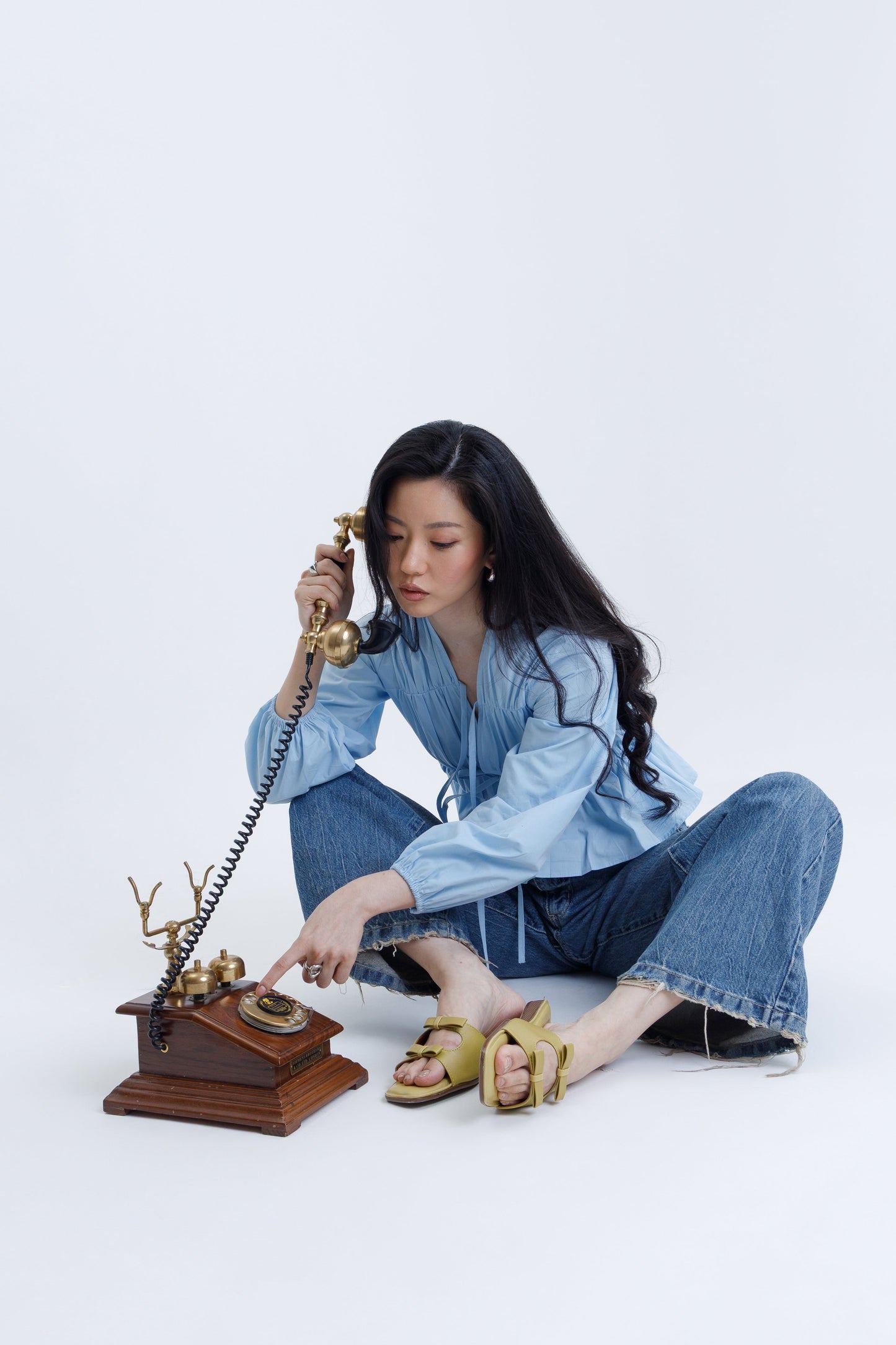 Drawstring Poplin Blouse