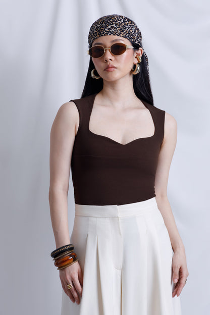 Stretch Sweetheart Neckline Bodysuit