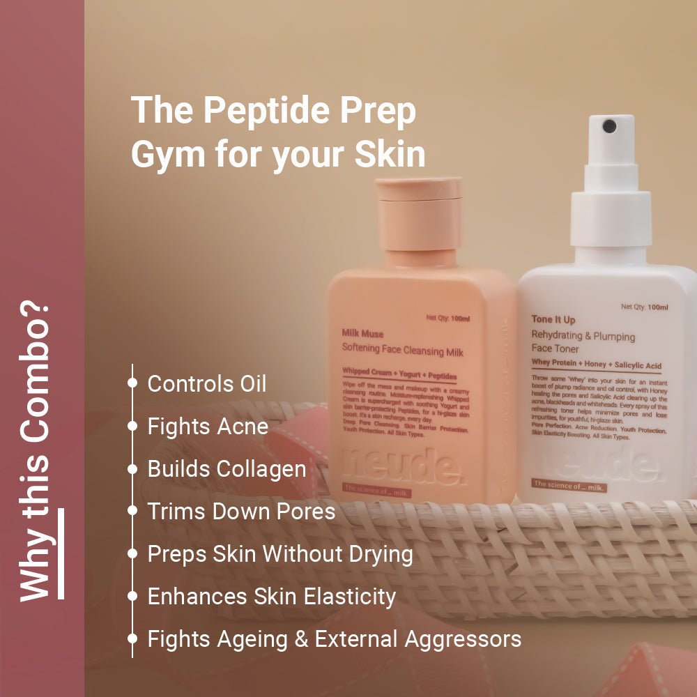 The Peptide Prep - Milk Cleanse & Tone Routine - Neude Skin