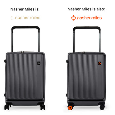 Nasher Miles Silicon Valley Expander Hard-Sided Polycarbonate Wide Telescopic Handle Front Opening Check-In Luggage Grey 24 inch |65 Trolley Bag