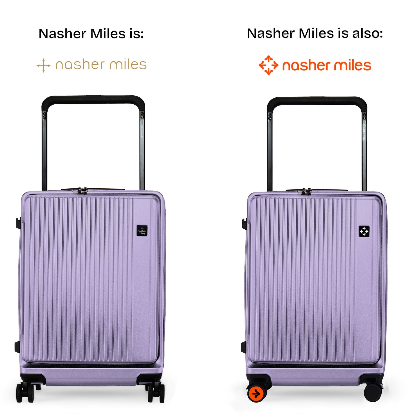 Nasher Miles Silicon Valley Expander Hard-Sided Polycarbonate Wide Telescopic Handle Front Opening Check-In Luggage Purple 24 inch |65 Trolley Bag