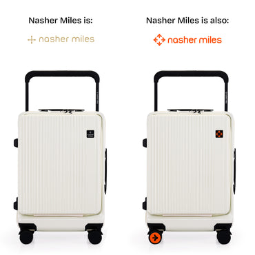Nasher Miles Silicon Valley Hard-Sided Polycarbonate Cabin Luggage White 20 inch |55 Trolley Bag