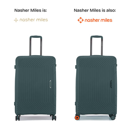 Nasher Miles Coorg Hard-Sided Polypropylene Check-in Luggage Olive Green 28 inch |75 Trolley Bag
