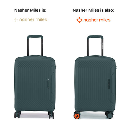 Nasher Miles Coorg Hard-Sided Polypropylene Cabin Luggage Olive Green 20 inch |55 Trolley Bag
