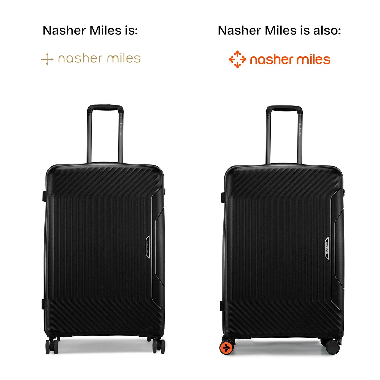 Nasher Miles Coorg Hard-Sided Polypropylene Check-in Luggage Black 24 inch |65 Trolley Bag