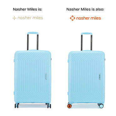 Nasher Miles Coorg Hard-Sided Polypropylene Check-in Luggage Sky Blue 24 inch |65 Trolley Bag