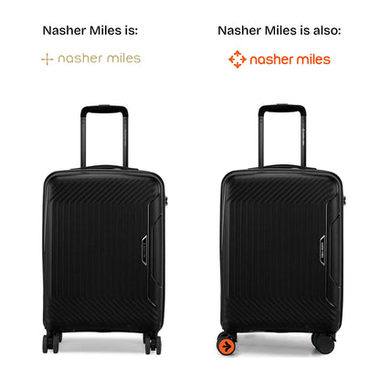 Nasher Miles Coorg Hard-Sided Polypropylene Cabin Luggage Black 20 inch |55 Trolley Bag