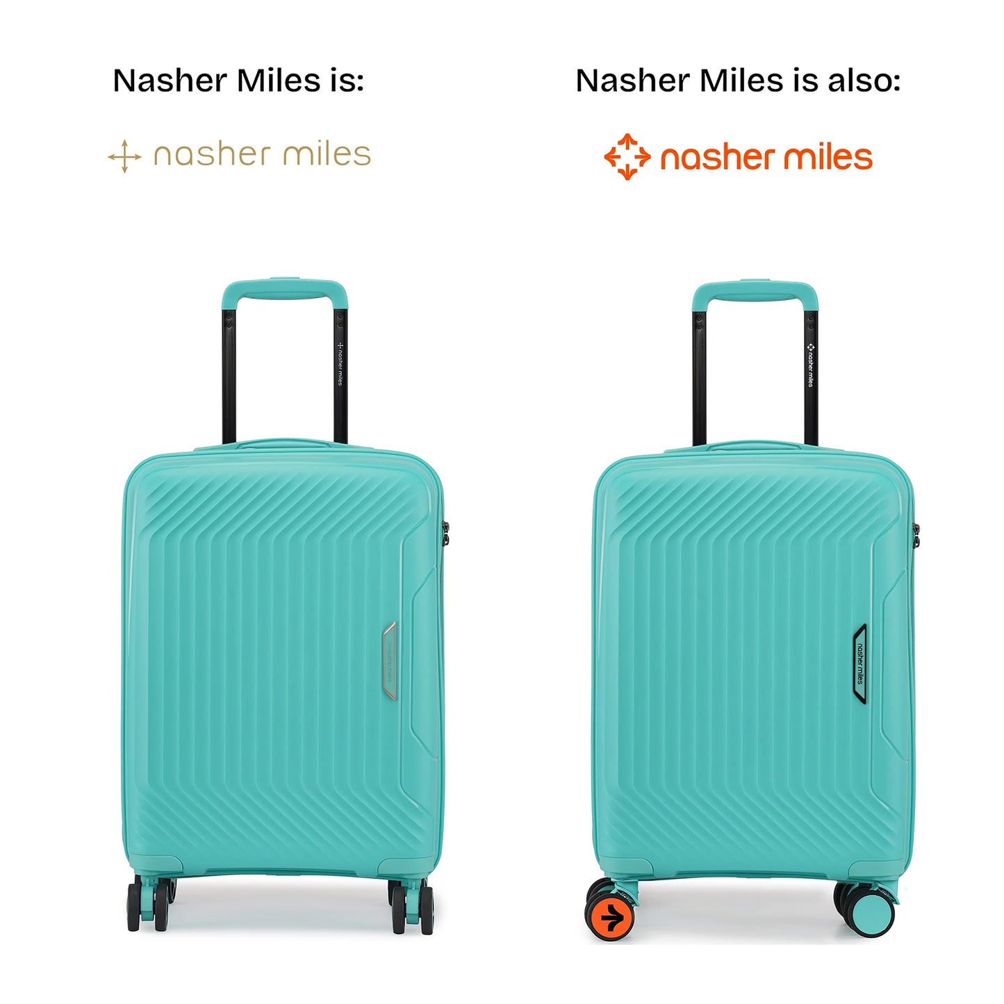 Nasher Miles Coorg Hard-Sided Polypropylene Cabin Luggage Teal 20 inch |55 Trolley Bag