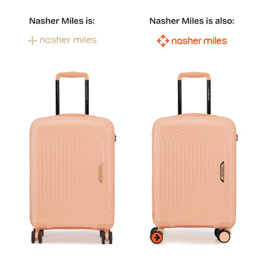 Nasher Miles Coorg Hard-Sided Polypropylene Cabin Luggage Peach 20 inch |55 Trolley Bag
