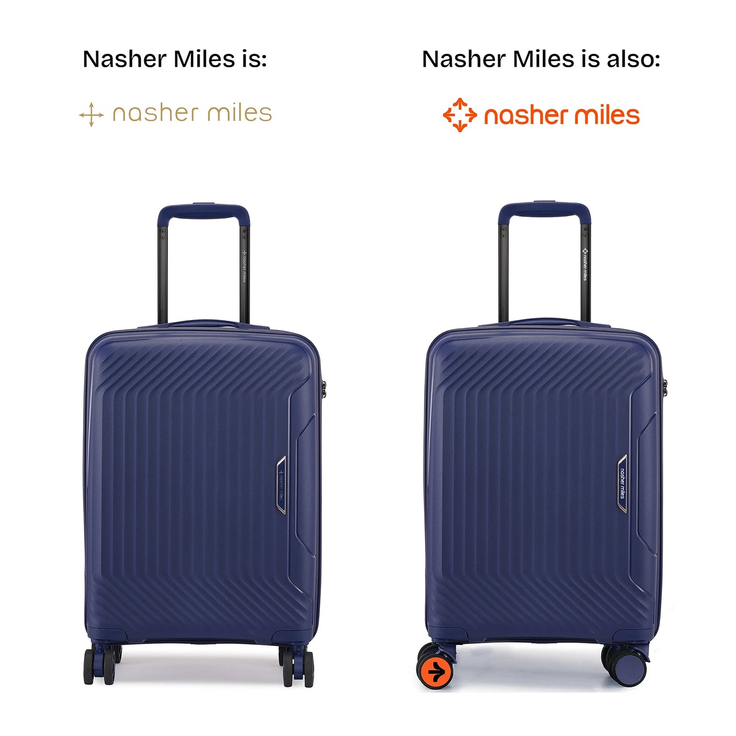 Nasher Miles Coorg Hard-Sided Polypropylene Cabin Luggage Navy Blue 20 inch |55 Trolley Bag