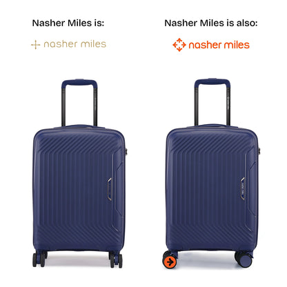 Nasher Miles Coorg Hard-Sided Polypropylene Cabin Luggage Navy Blue 20 inch |55 Trolley Bag