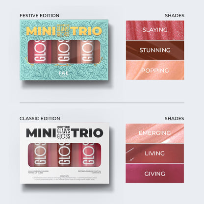 Festive Mini Peptide Glaws Gloss Trio