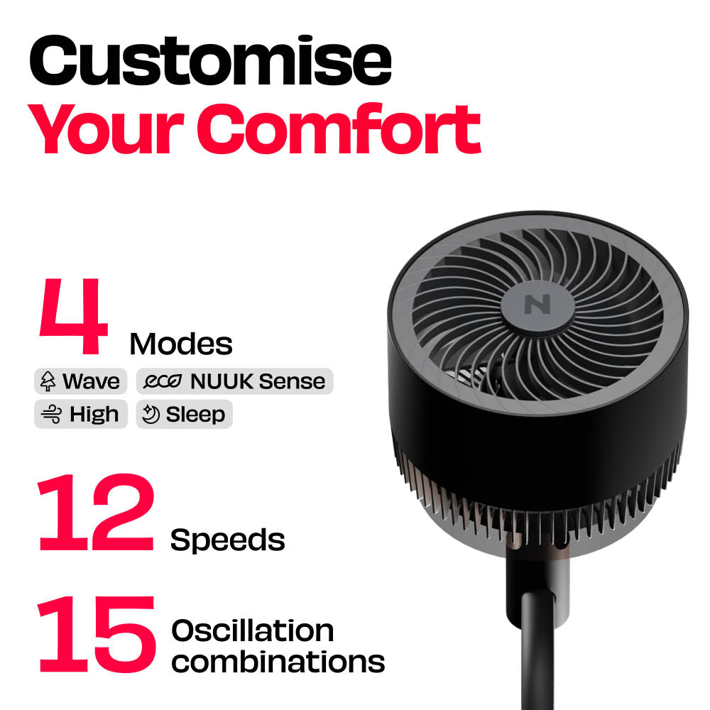 Nuuk Halo v2  3D Air Circulation Fan with Mood Lamp