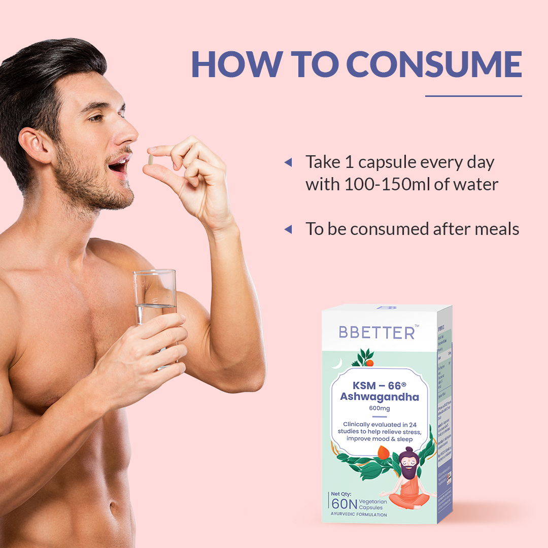 BBETTER Ashwagandha - With Clinically Proven KSM-66 for Stress & Sleep Management | Bbetter at Broadway