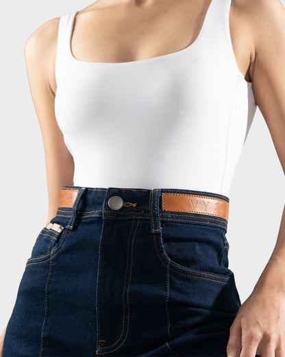 Pattern Embroidered Denim