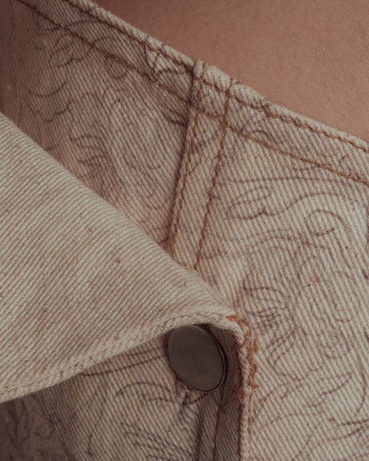 The Sketchbook Denim Corset Top