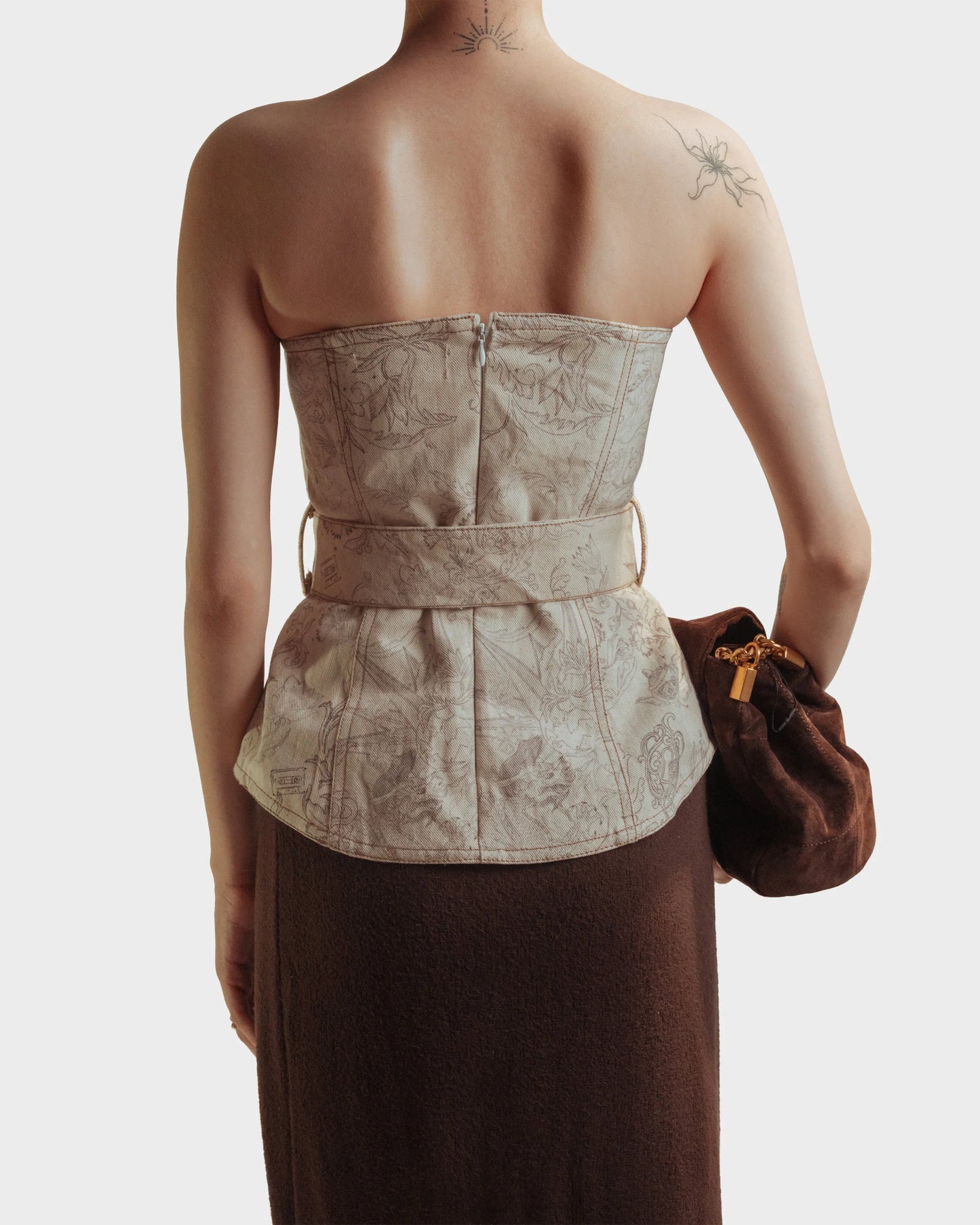 The Sketchbook Denim Corset Top