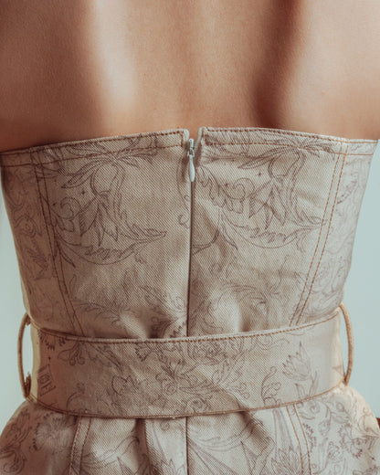 The Sketchbook Denim Corset Top