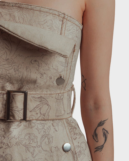 The Sketchbook Denim Corset Top