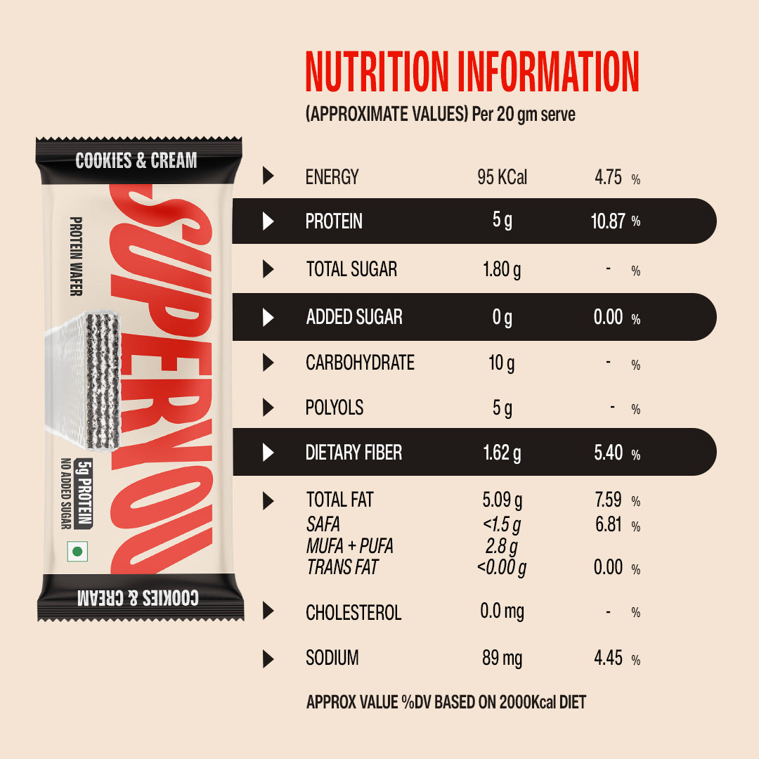 Superyou Protein Wafer Mini Bars - Cookie and cream